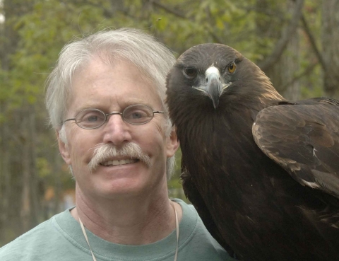 Man and eagle